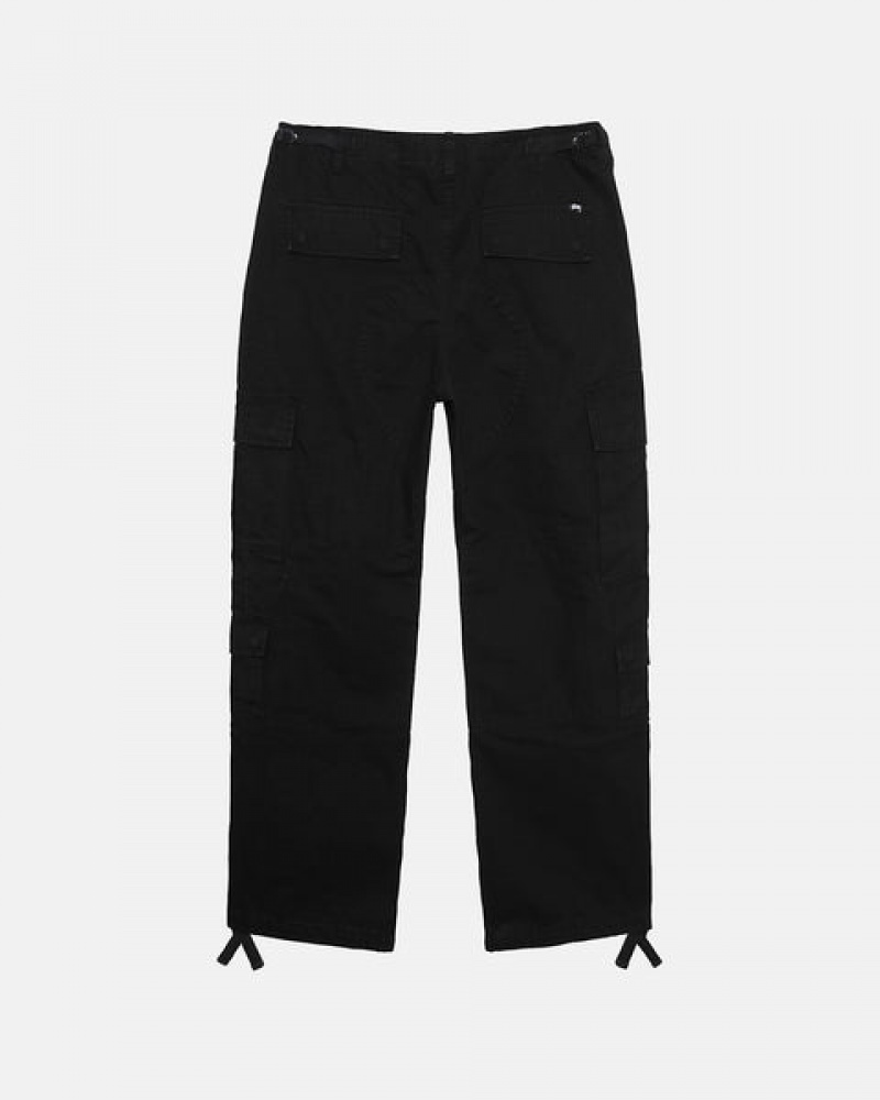 Stussy Surplus Cargo Ripstop Pantolon Kadın Siyah Türkiye | IWN-8360