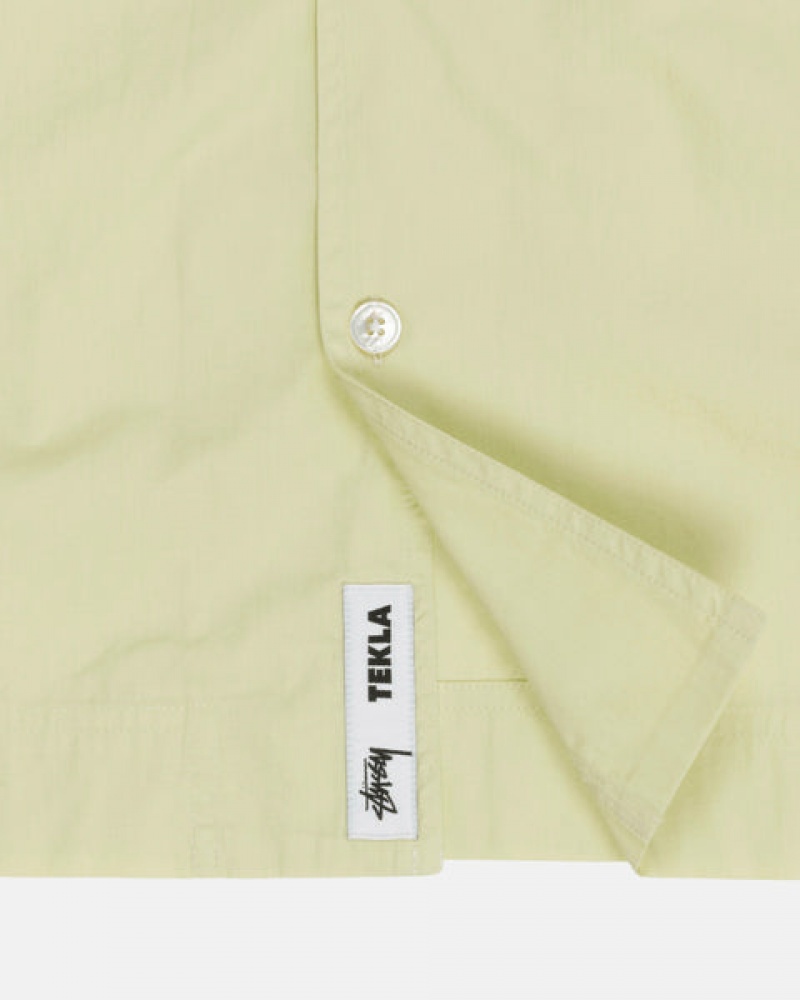 Stussy Tekla Poplin Pyjama Shirt Gömlek Kadın Açık Yeşil Türkiye | GOO-3408