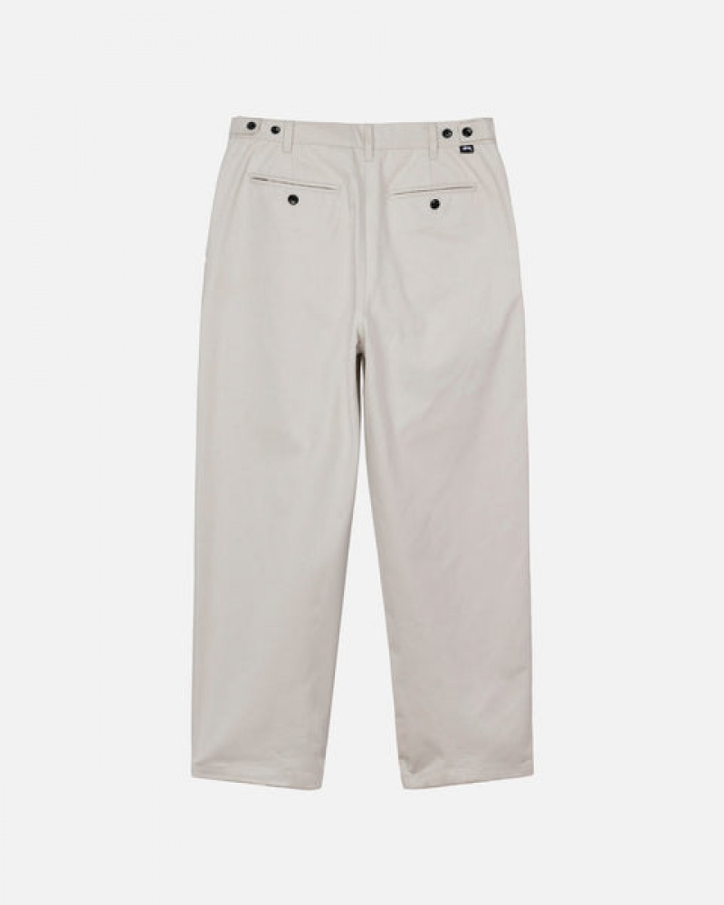 Stussy Twill Volume Pileli Trouser Pantolon Erkek Bej Rengi Türkiye | SLC-1308