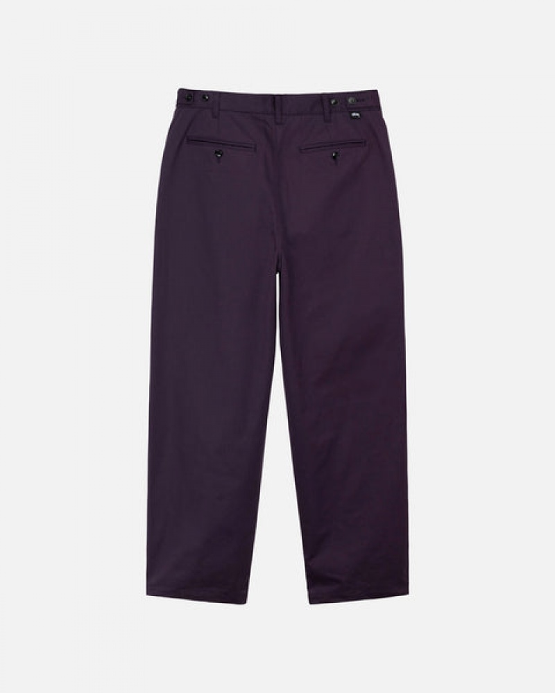 Stussy Twill Volume Pileli Trouser Pantolon Erkek Mor Türkiye | NYQ-2184