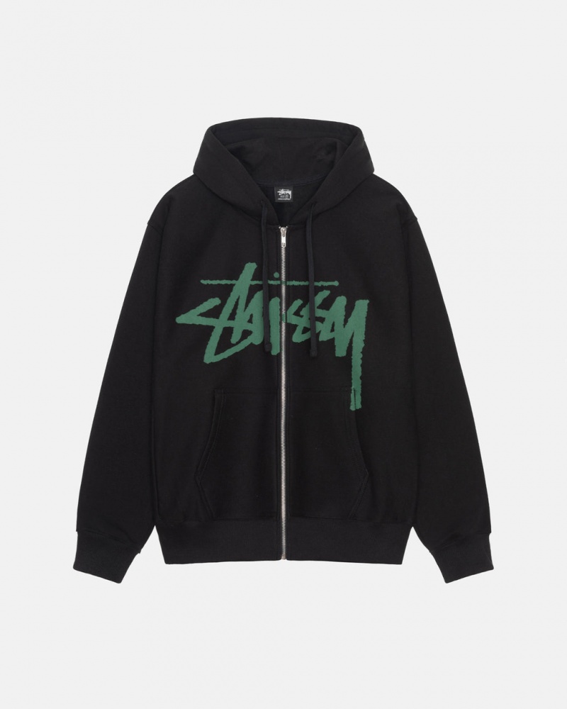 Stussy Venus Zip Hood Tişörtü Erkek Siyah Türkiye | ILY-8534