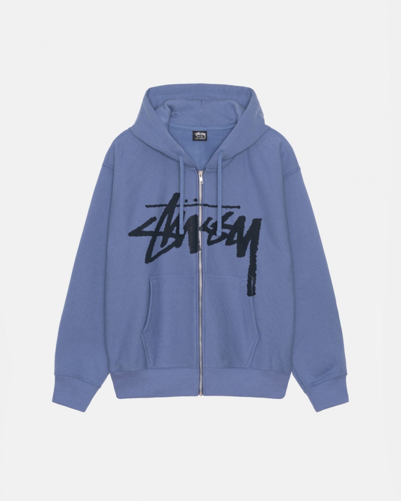 Stussy Venus Zip Hood Tişörtü Kadın Kraliyet Mavisi Mavi Türkiye | CBY-7339