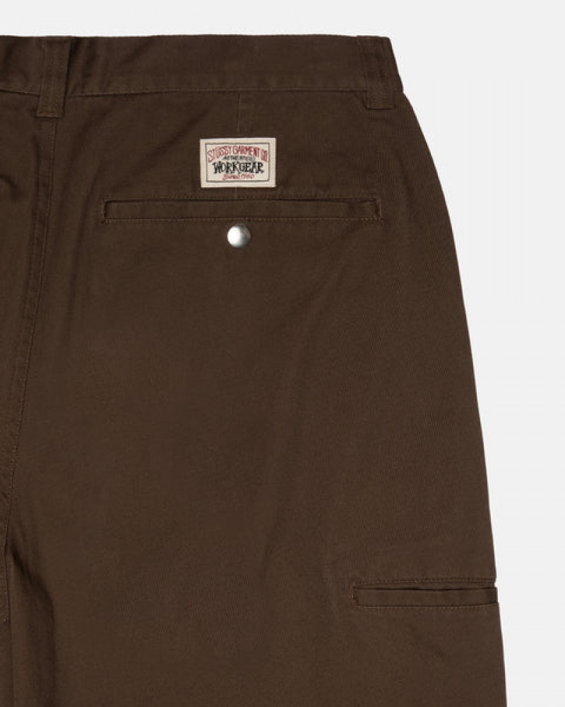 Stussy Workgear Trouser Twill Pantolon Erkek Kahverengi Türkiye | GYK-0222