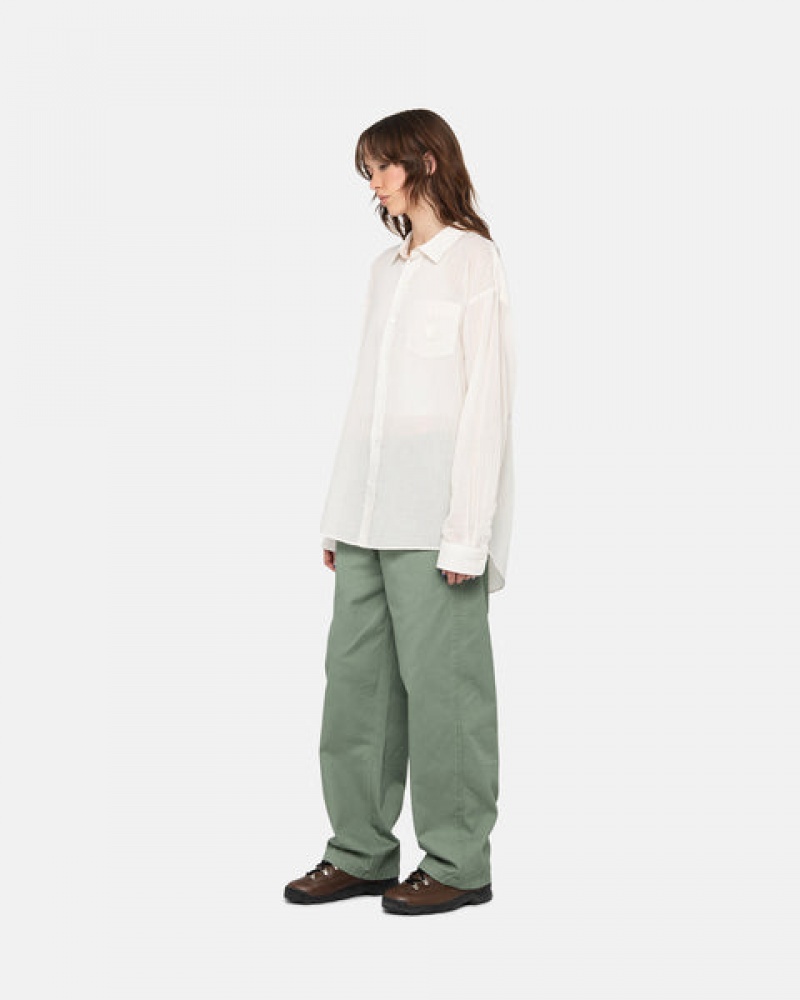 Stussy Workgear Trouser Twill Pantolon Erkek Yeşil Türkiye | CJK-8745