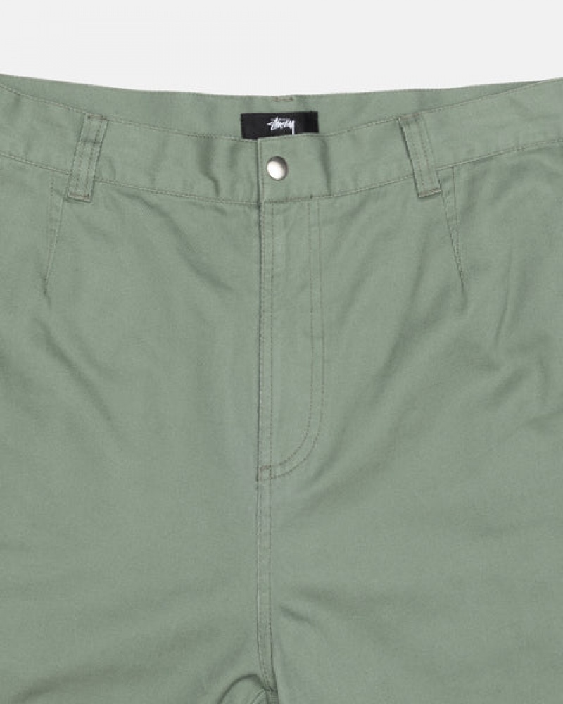 Stussy Workgear Trouser Twill Pantolon Erkek Yeşil Türkiye | CJK-8745