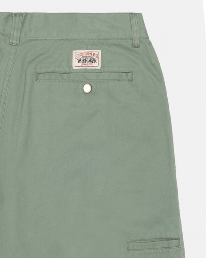 Stussy Workgear Trouser Twill Pantolon Erkek Yeşil Türkiye | CJK-8745