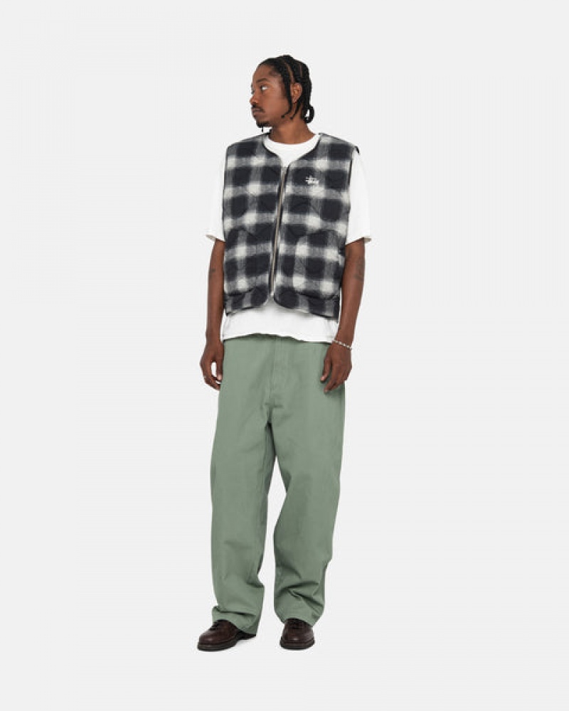 Stussy Workgear Trouser Twill Pantolon Erkek Yeşil Türkiye | CJK-8745