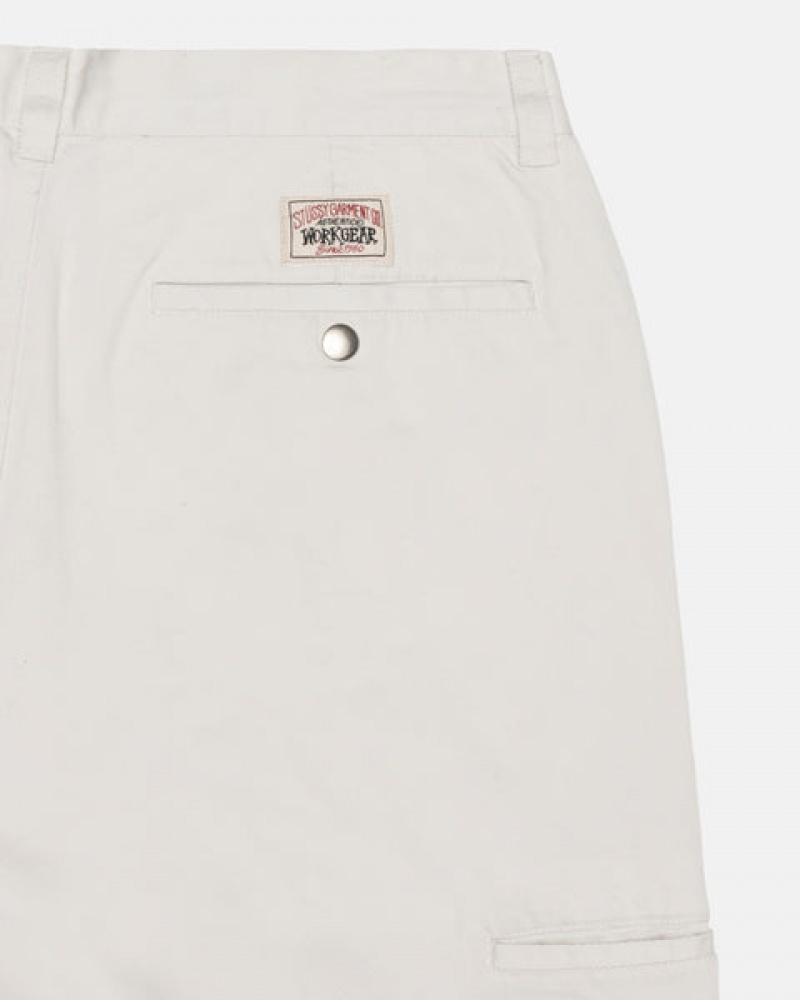 Stussy Workgear Trouser Twill Pantolon Erkek Beyaz Türkiye | HGL-8192