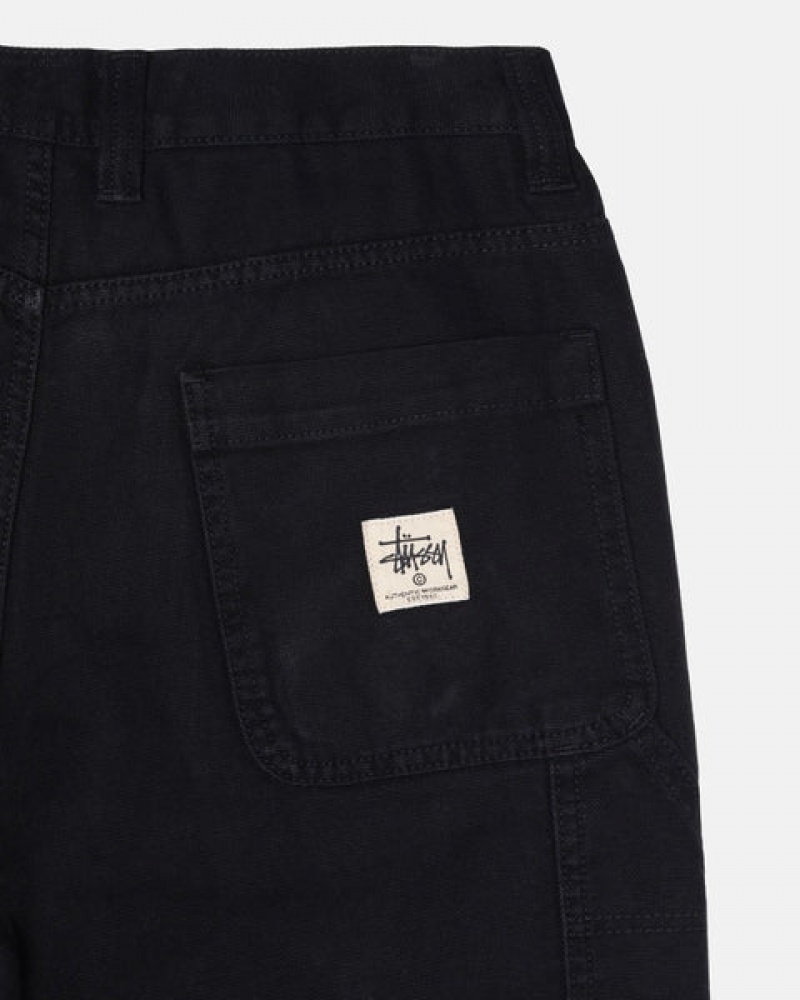 Stussy İş Pant Kanvas Pantolon Erkek Siyah Türkiye | WHQ-6700