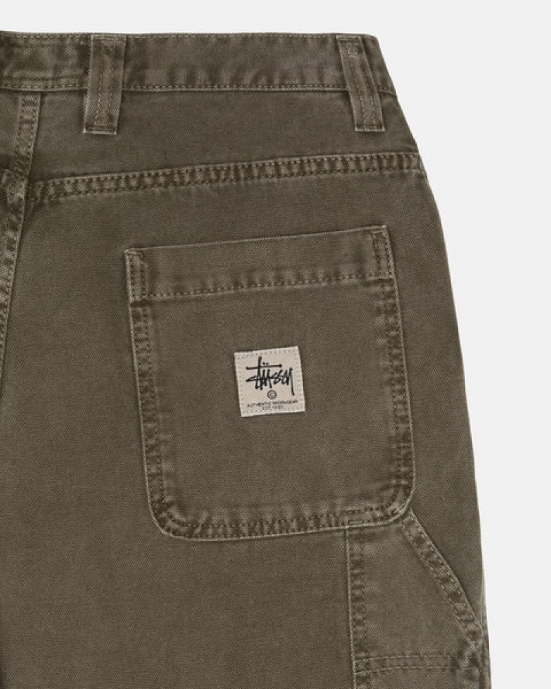 Stussy İş Pant Kanvas Pantolon Erkek Zeytin Yeşili Türkiye | YXL-7460